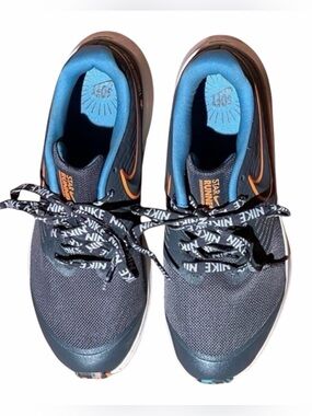 Nike Youth Athletic Shoes Slate Grey Blue Running Shoe Cross Trainer